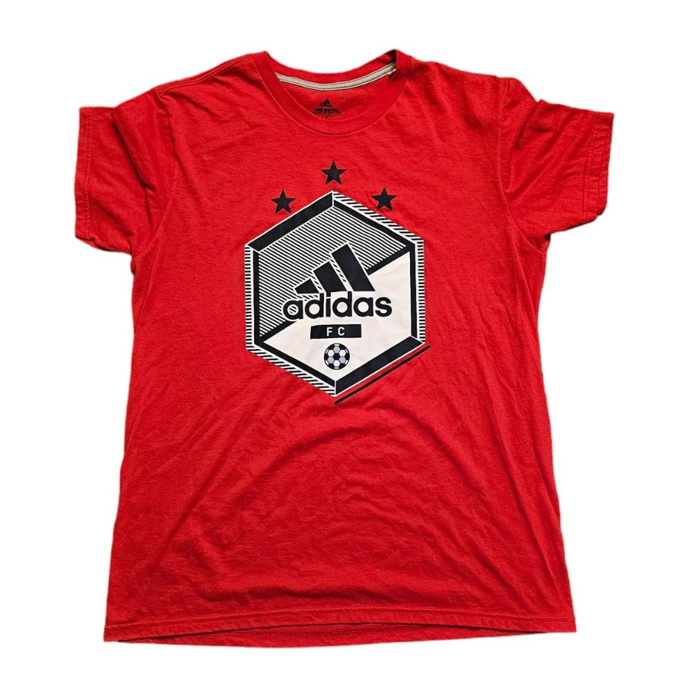 Adidas Men's Graphic Soccer T-Shirt - Red L